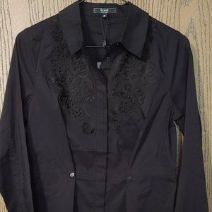 Black Long Sleeve Blouse, Junior size small